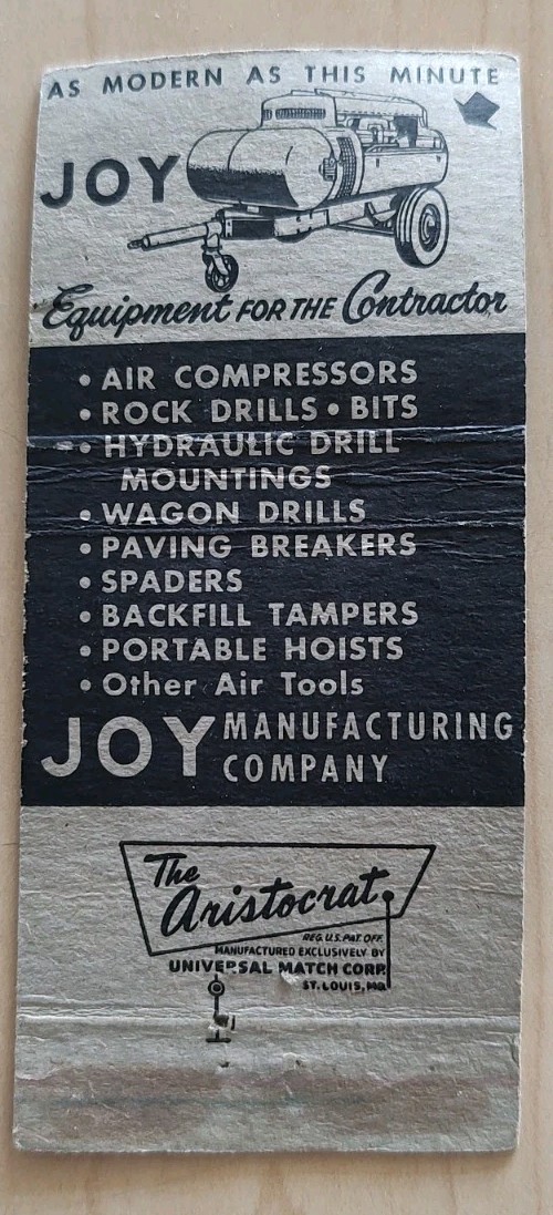 100th Anniversary 1951 Eastern Tractor Equipment Portland Maine Matchbook Cover