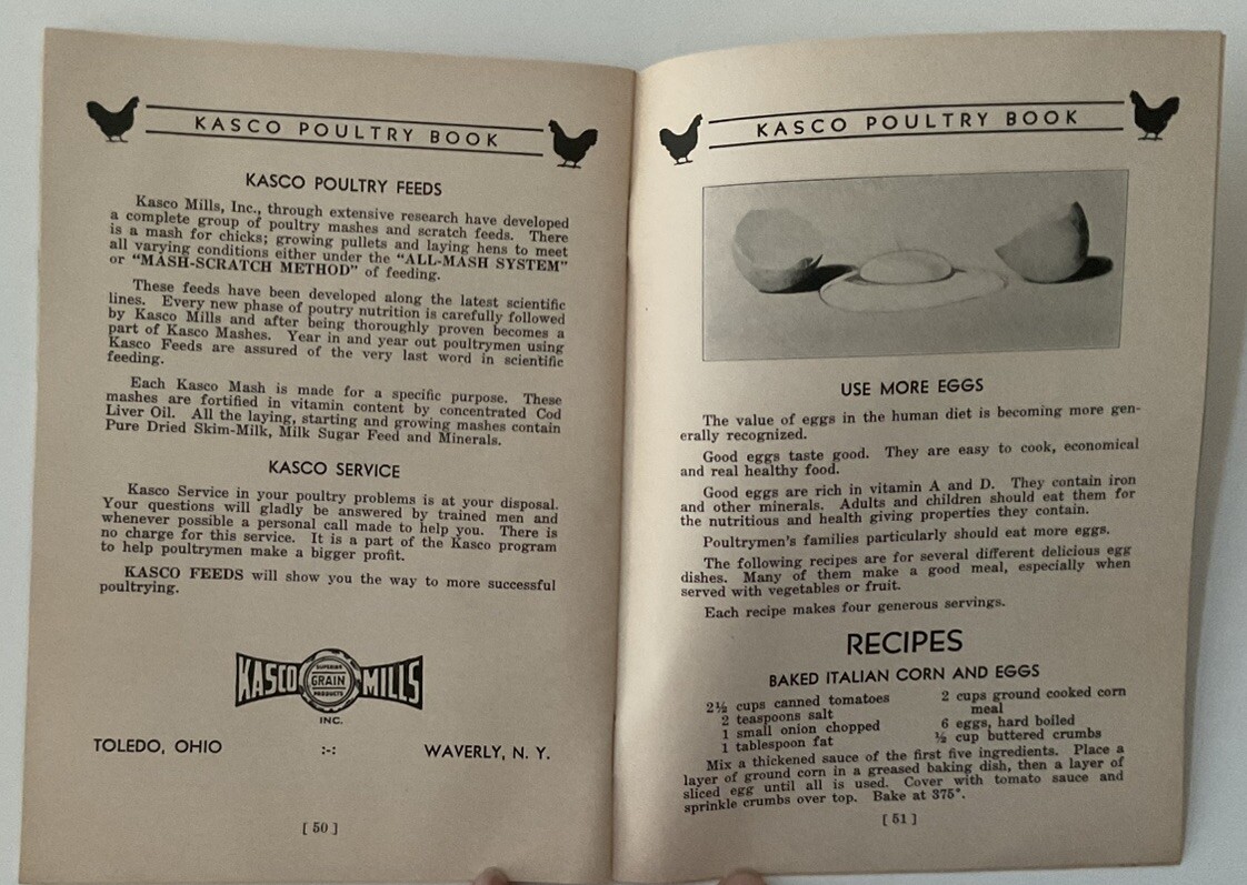 Kasco Poultry Book 1934 Edition – 55 Pages