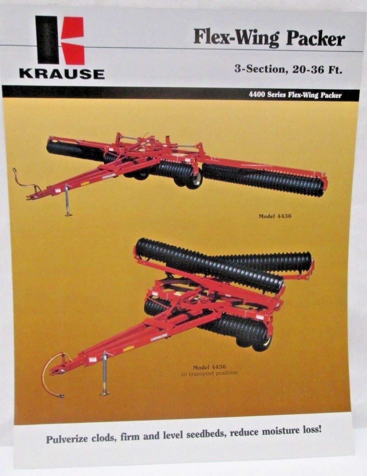 Krause Flex Wing Packer 4400 Series 3 Section 20-36 Ft Brochure