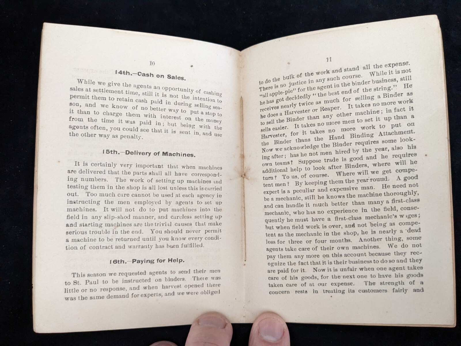 Scarce Original 1881 St. Paul Harvester Works General Agents Instruction Booklet