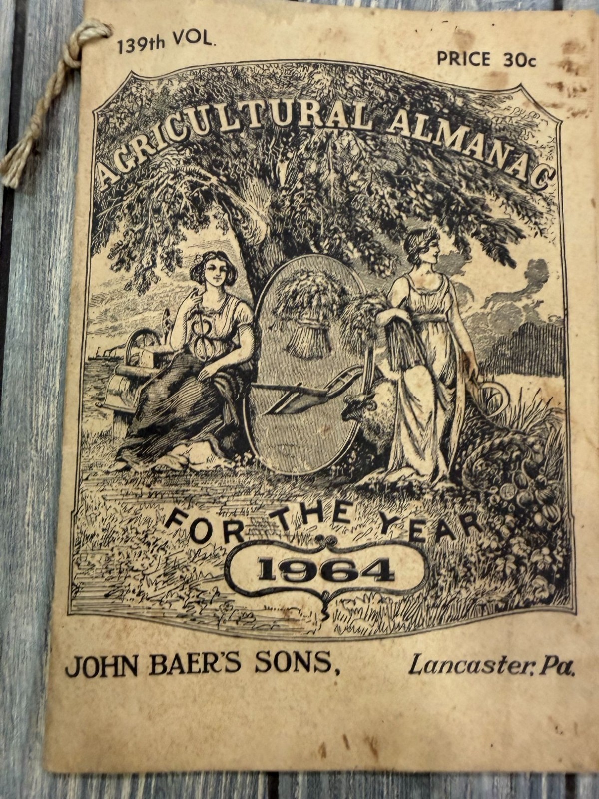Vintage 1964 Agricultural Almanac 139th Vol John Baers Sons Lancaster PA
