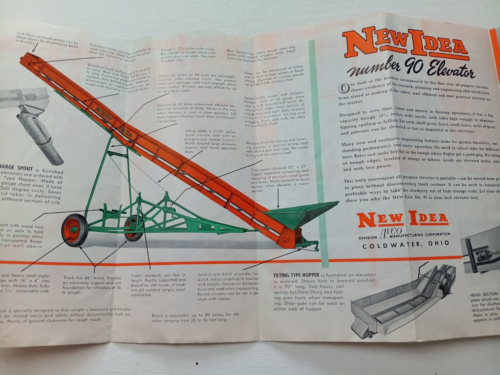 Model 90 New Idea Elevator Equipment Sales Brochure Pamplet