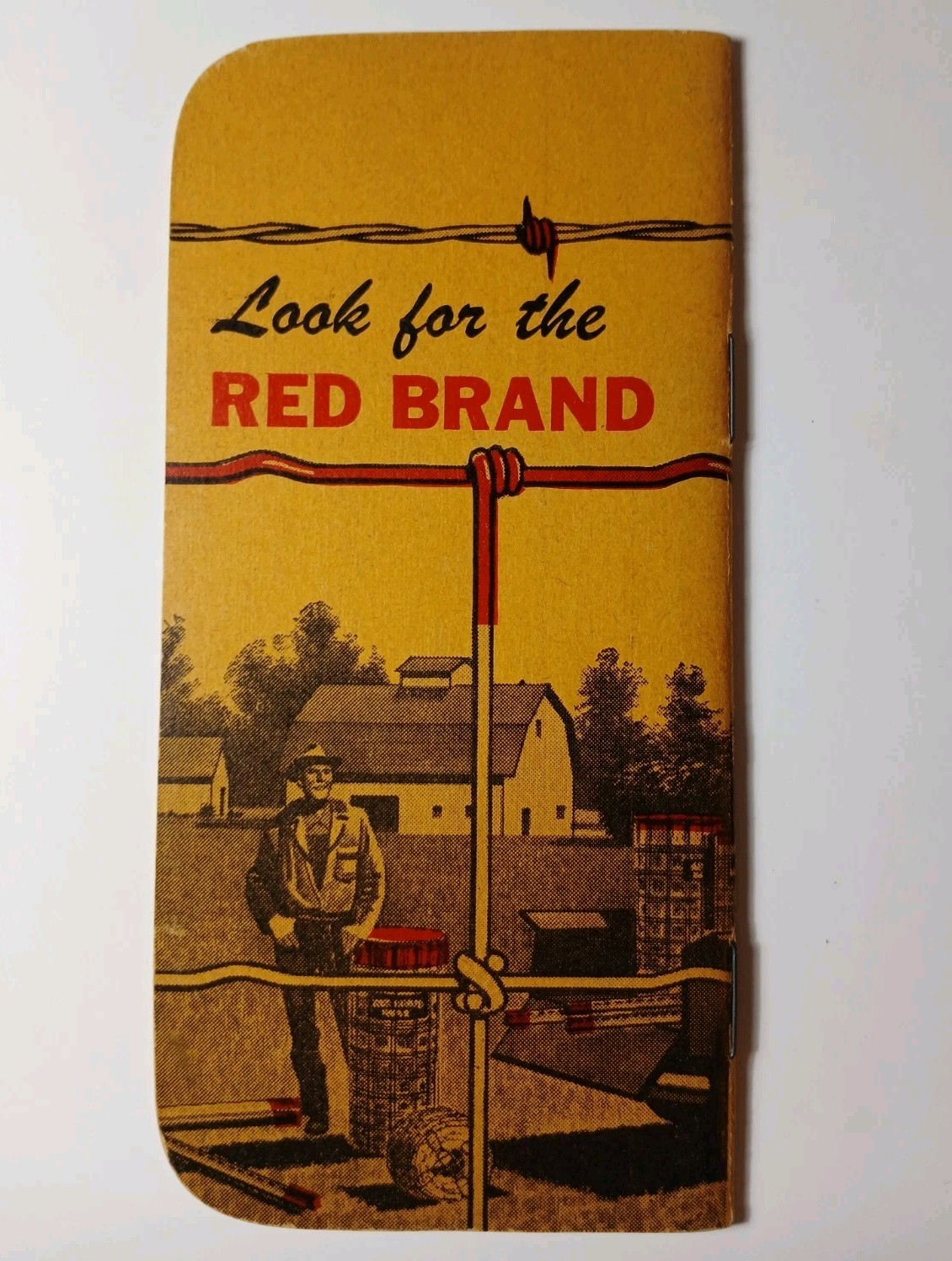 1950s Vintage RED Brand Fence Ledger Book Bluhm Lumber Company Smithton Missouri