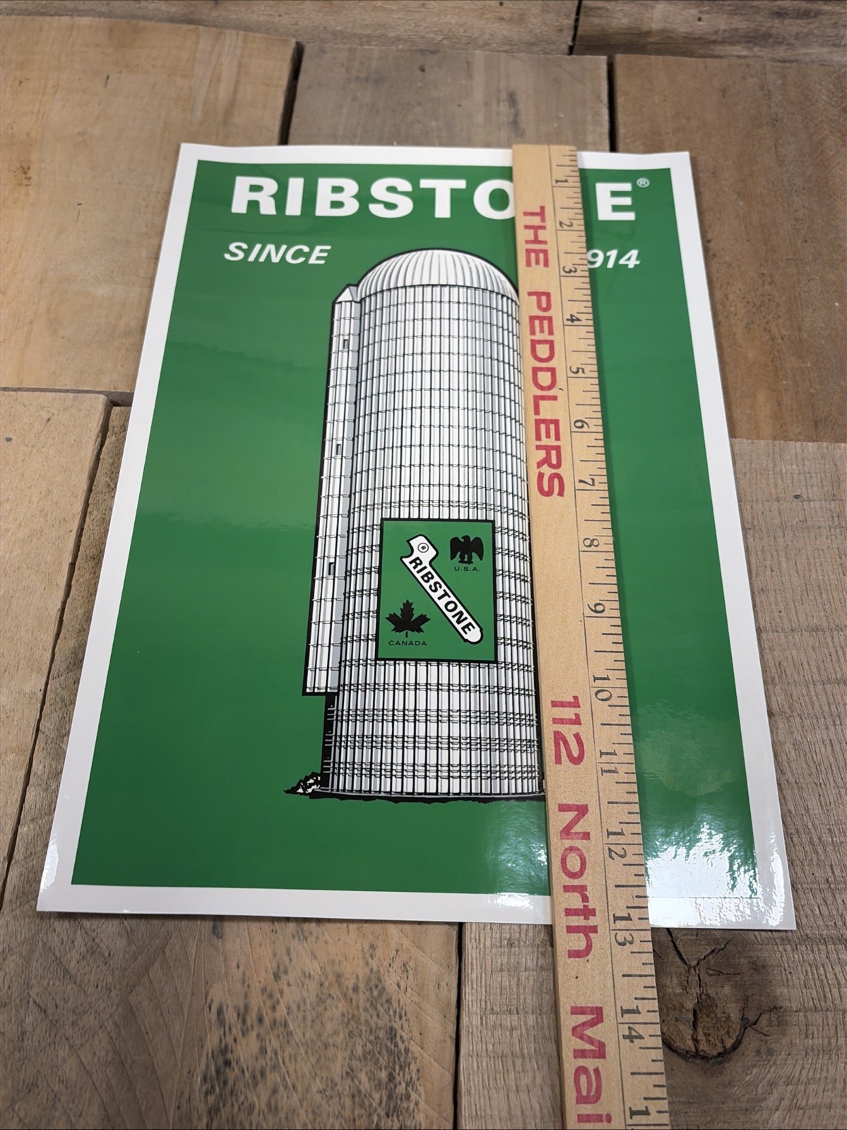 Vintage Ribstone Farm Silo Sticker Decal Since 1914 USA Canada NOS