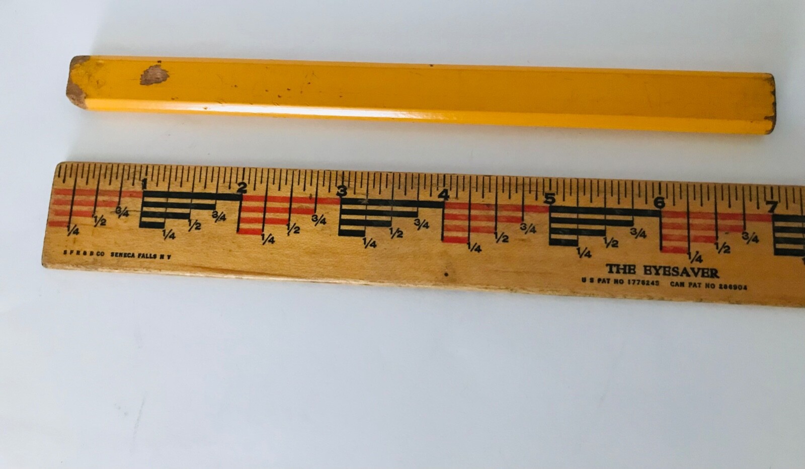 Vtg Compliments of Your Local Co-Operative Carpenter Pencil Yellow Farmer Co-Op