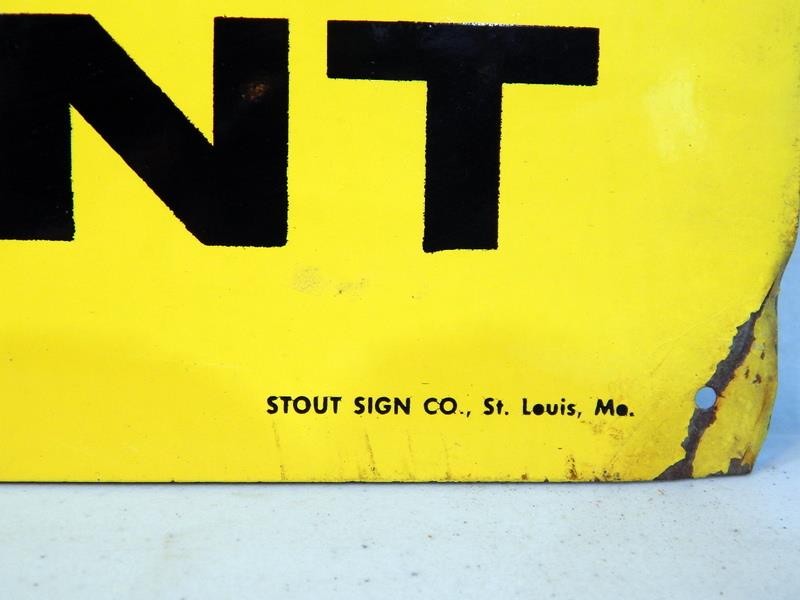 Vtg NOS ORIGINAL DeLaval Dairy Equipment 18&Prime; x 12&Prime; Tin Sign Stout Sign Co MO.