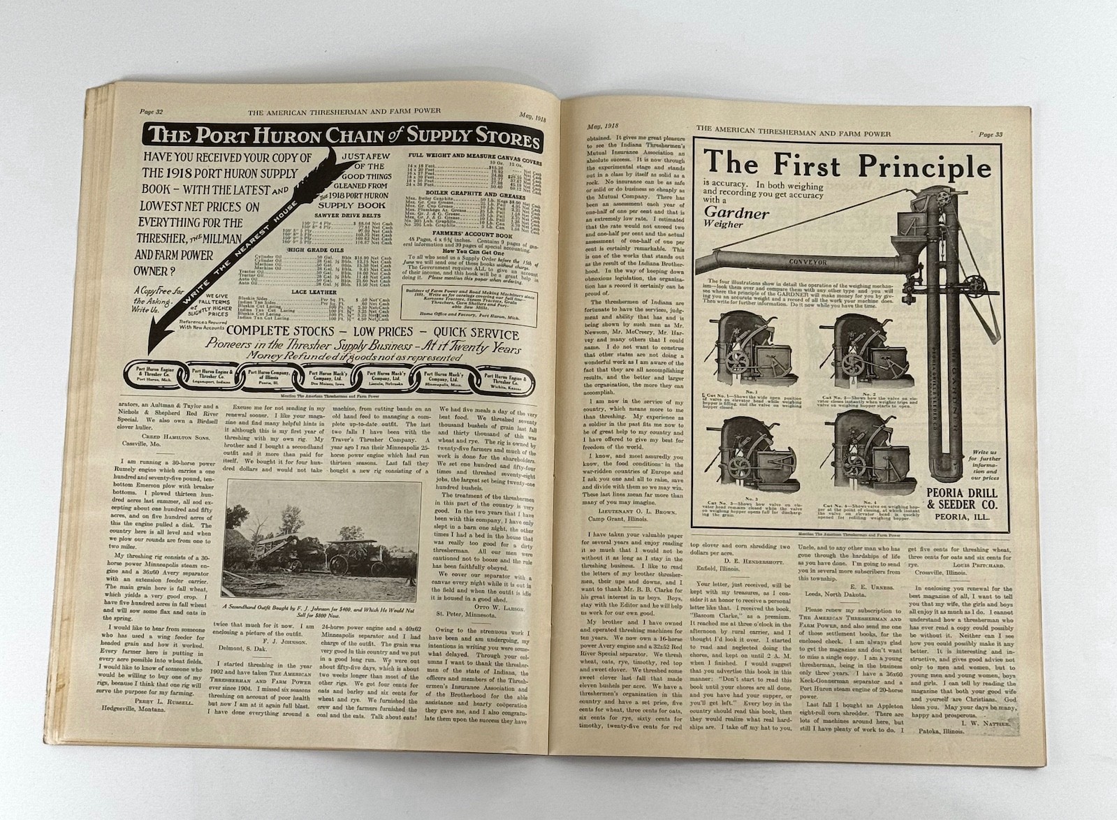 The American Thresherman & Farm Power MAGAZINE May 1918 MADISON, WIS.