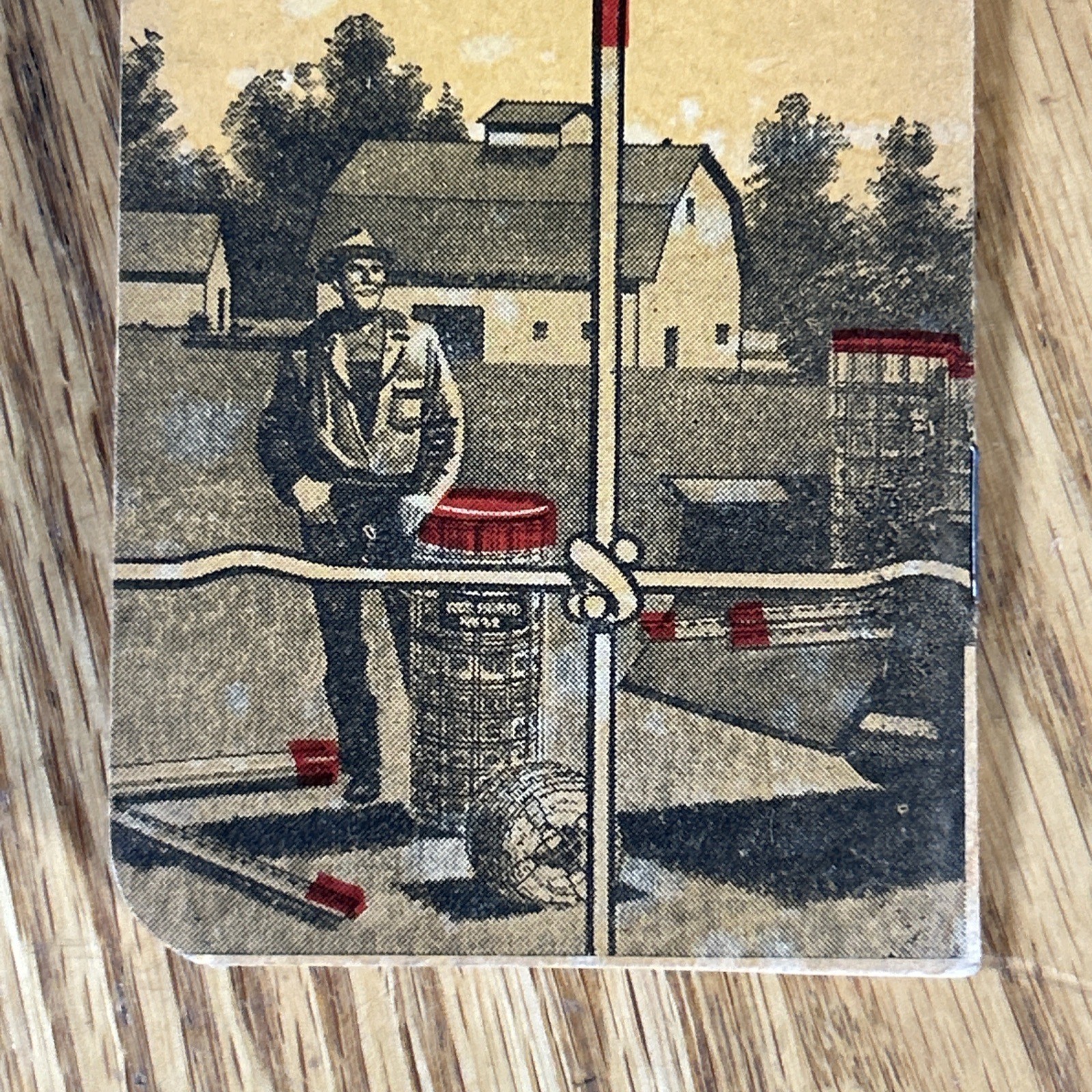 Vintage Red Brand Fence Advertising Notebook Nadeau MI Jean Lumber 1930s-1940s