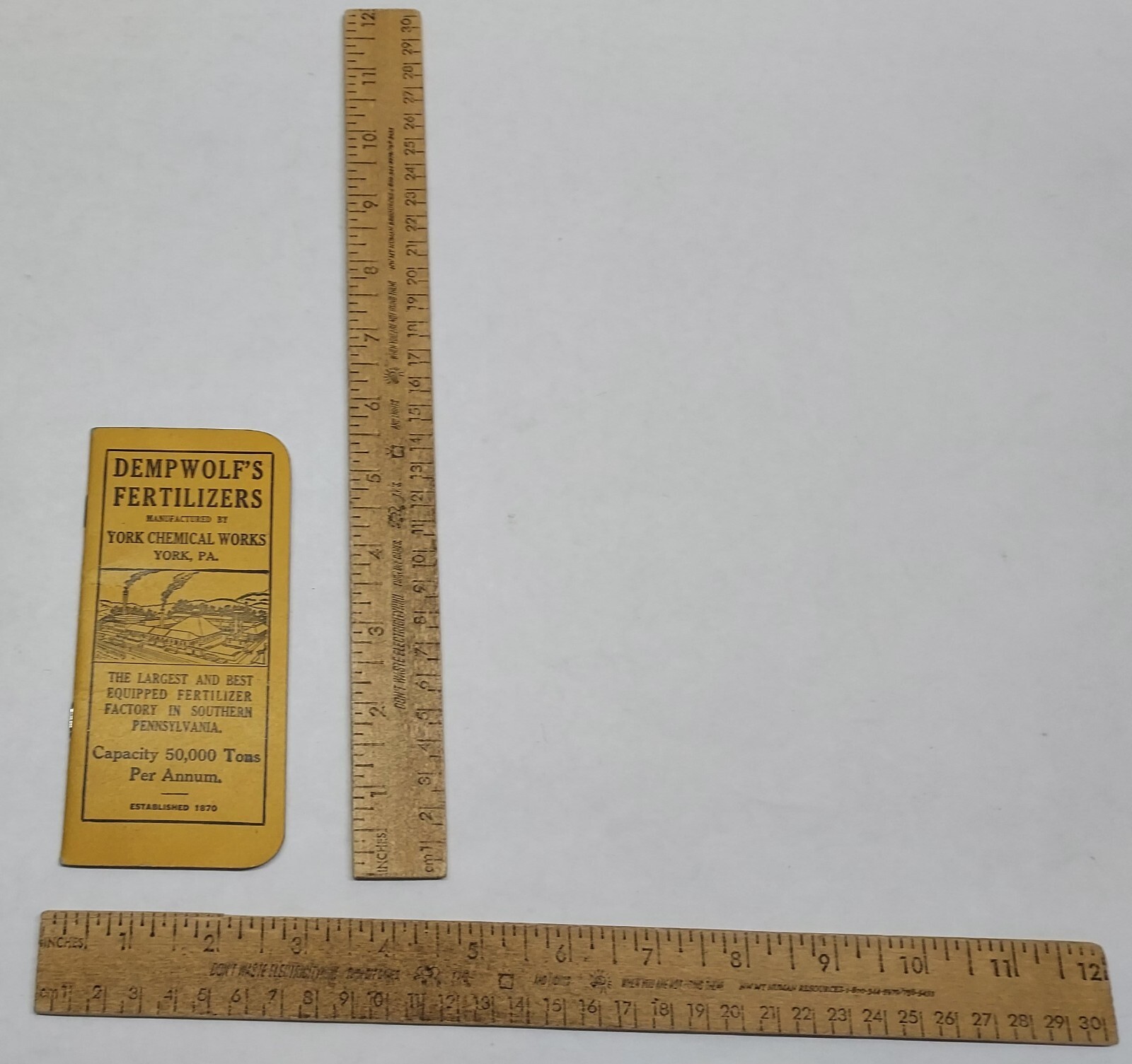 1920 DEMPWOLF&rsquo;S FERTILIZERS – York Chemical Works – BOOKLET – listing #5149