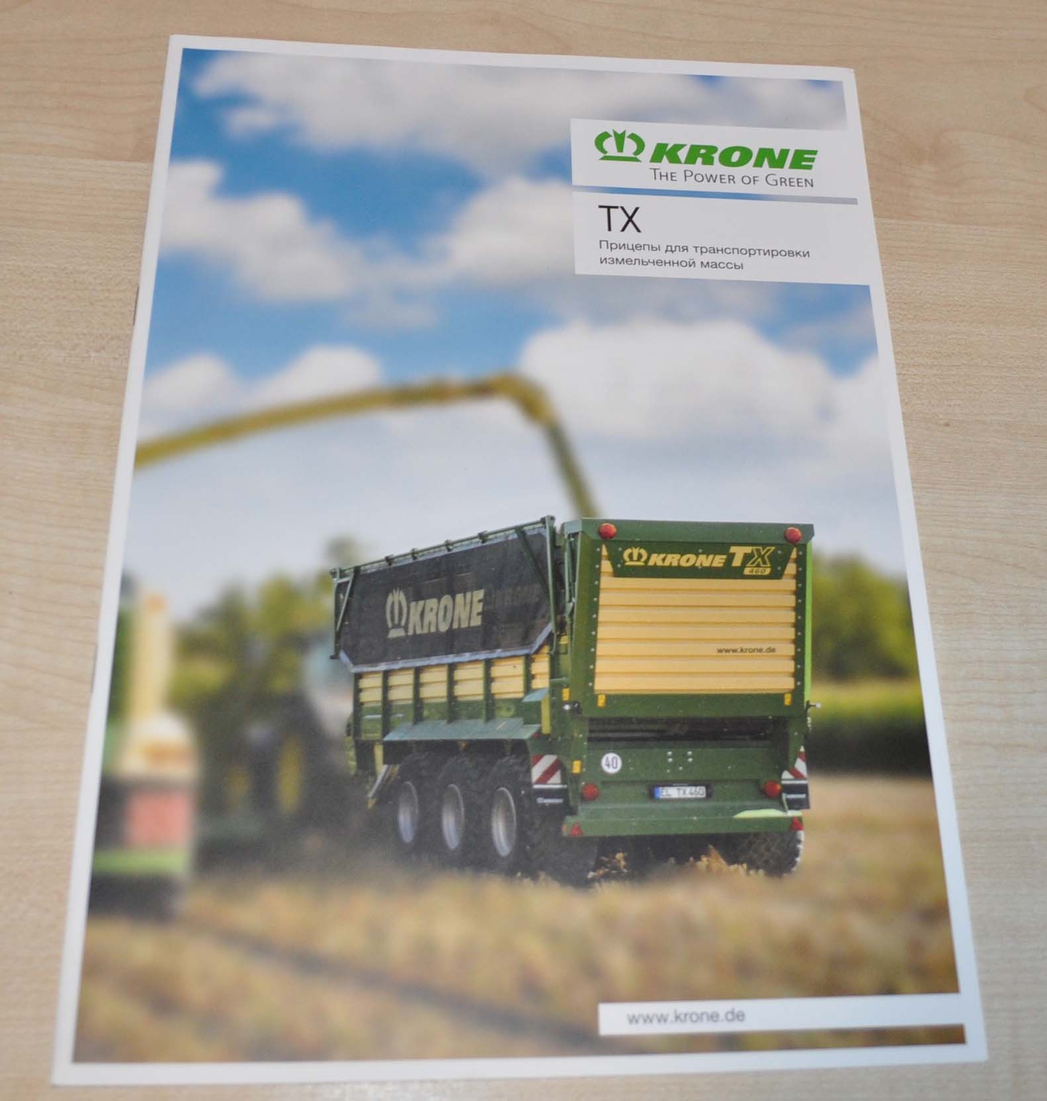 Krone Forage Harvester TX Trailer Tractor Brochure Prospekt RU