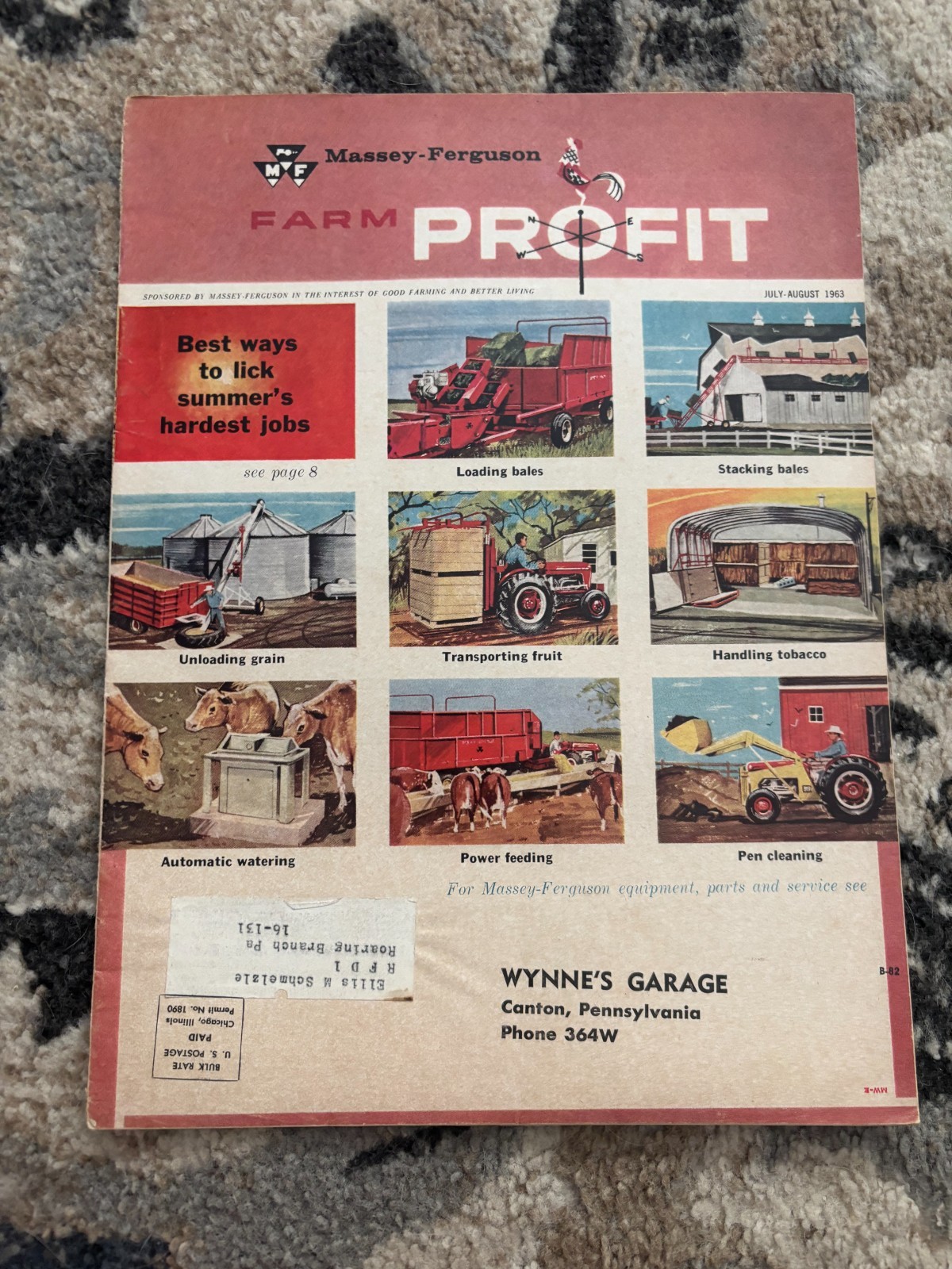 Massey Ferguson Farm Profit Magazine For July August 1963 Brochure DCPA26
