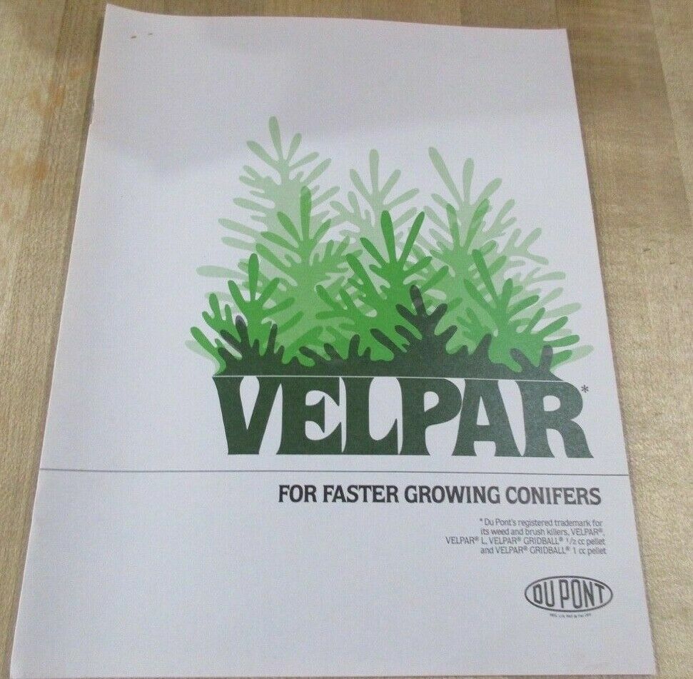 1982 Velar for Faster Growing Conifers Brochure Booklet DuPont (a)