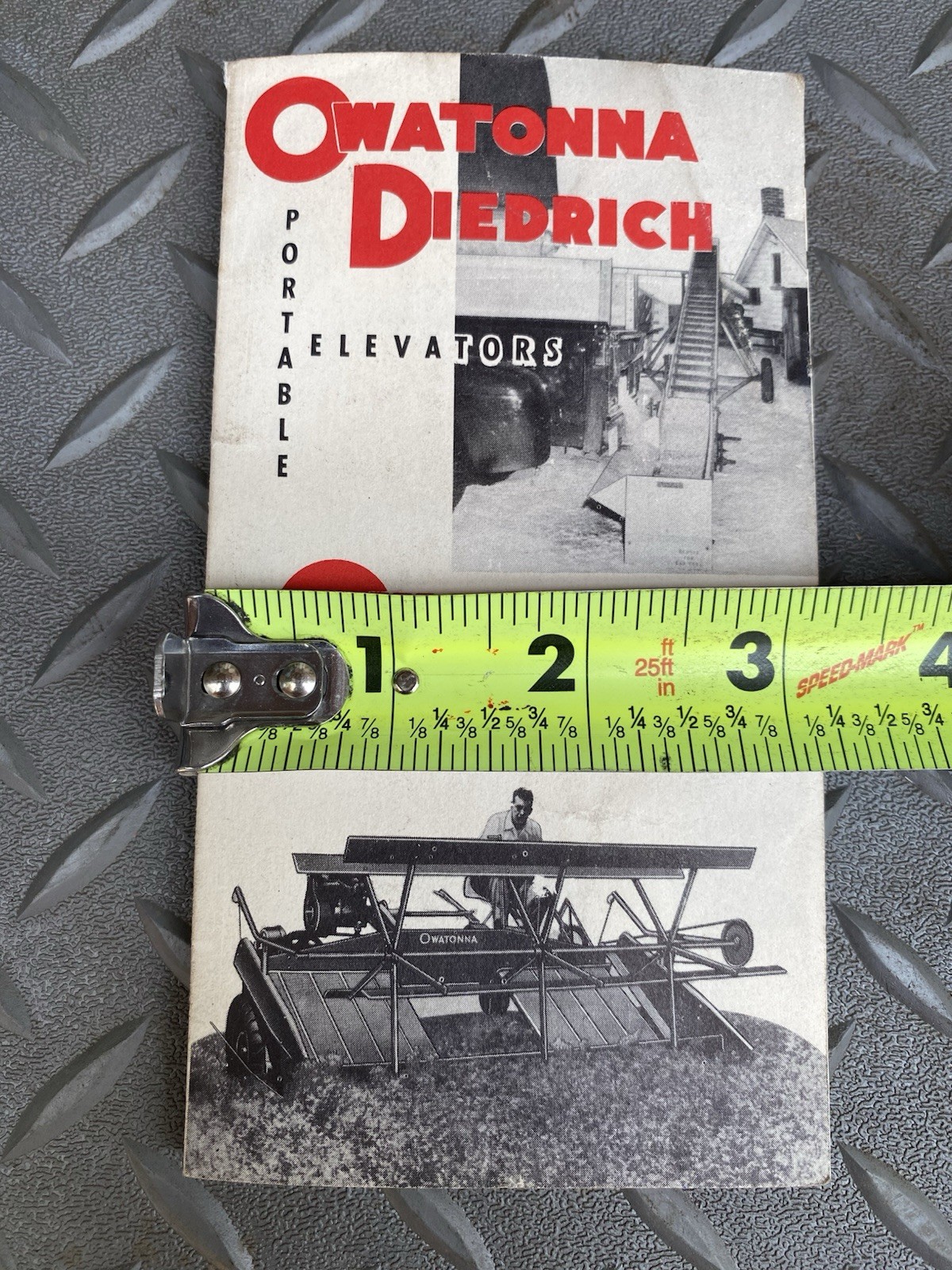 Owatonna Diedrich Windrower Brochure Portable Elevators Pocket Size