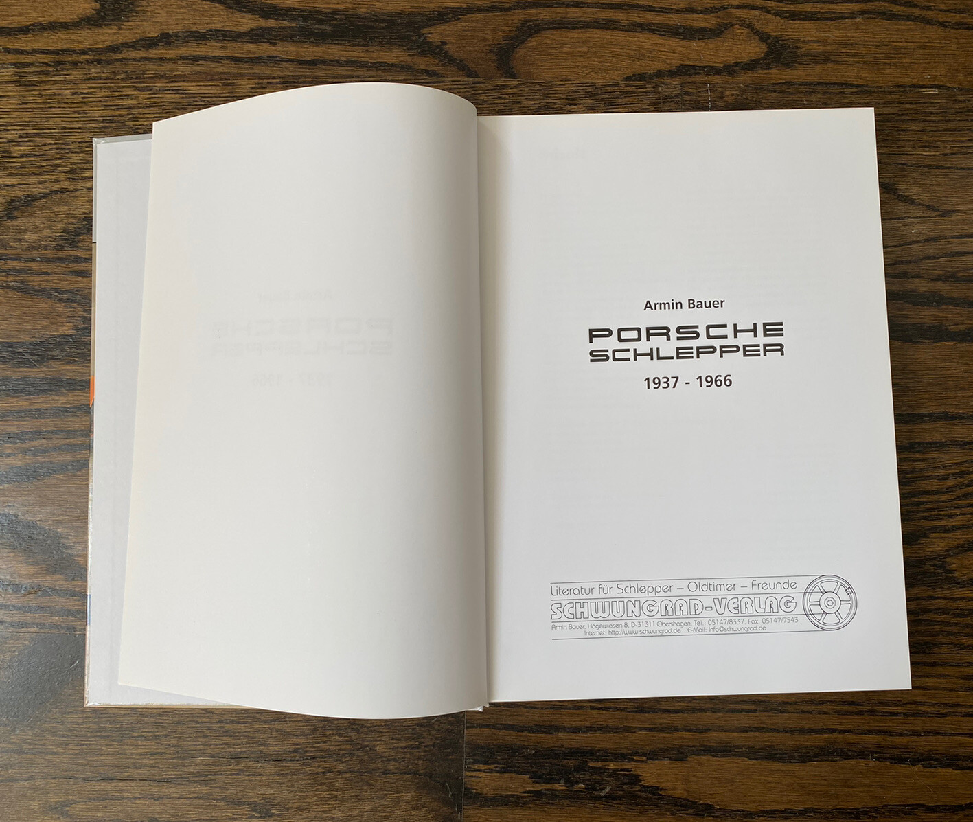 Vintage 2003 Porsche Schlepper 1937-1966 Schwungrad-Verlag – Armin Bauer