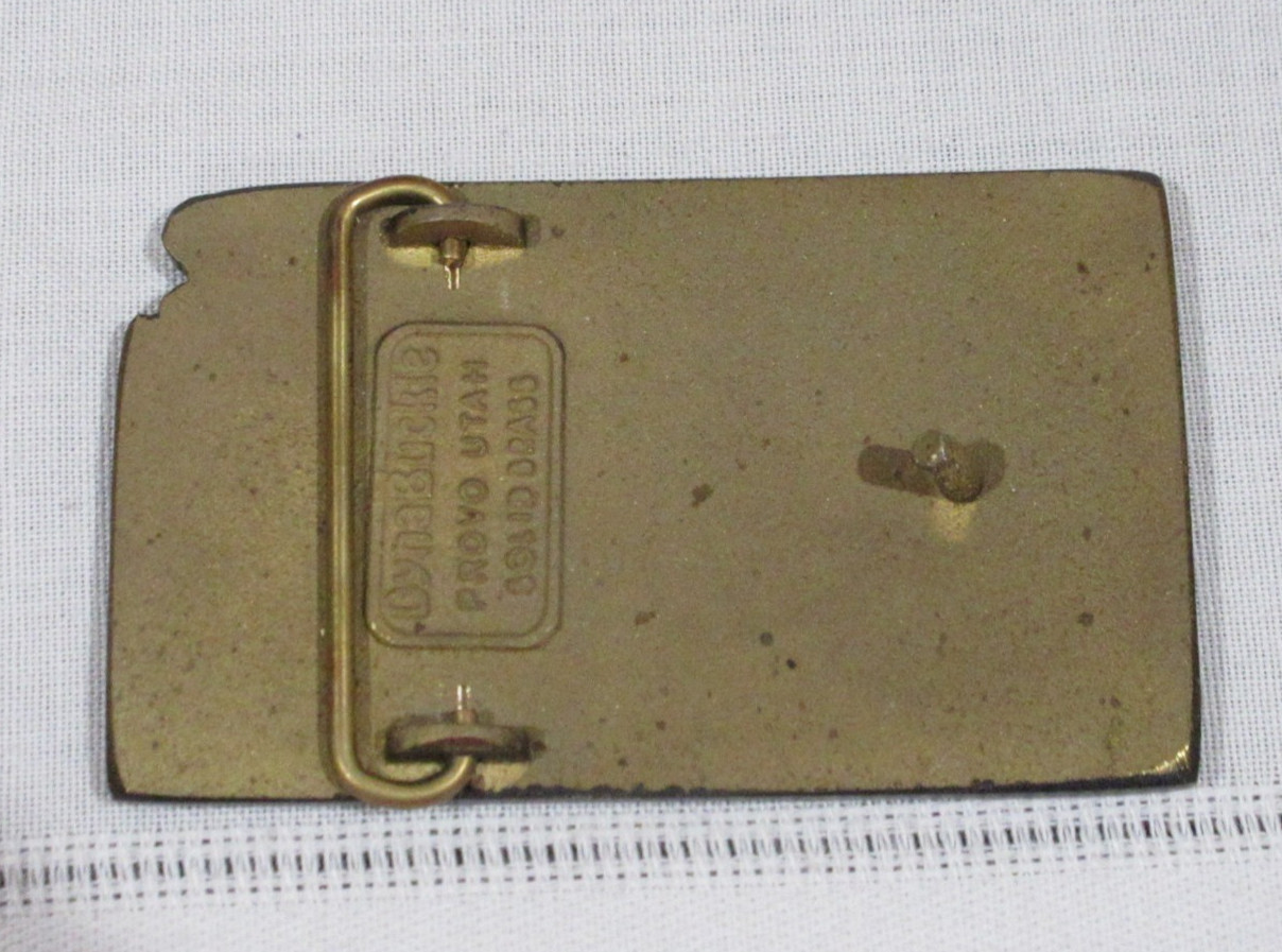 Vintage Kansas Department of Transportation Brass Belt Buckle