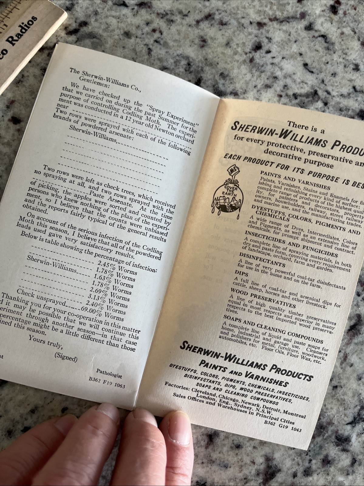 Vintage 1920 Sherwin Williams Arsenate Of Lead Pesticide Apple Orchard Brochure