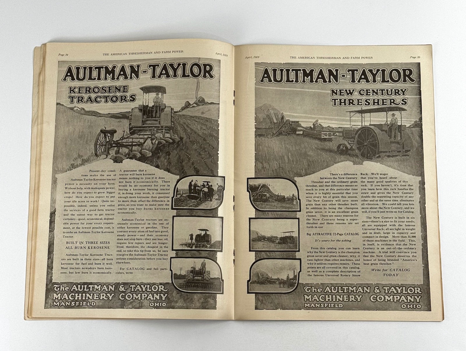 The American Thresherman & Farm Power MAGAZINE April 1918 MADISON, WIS.