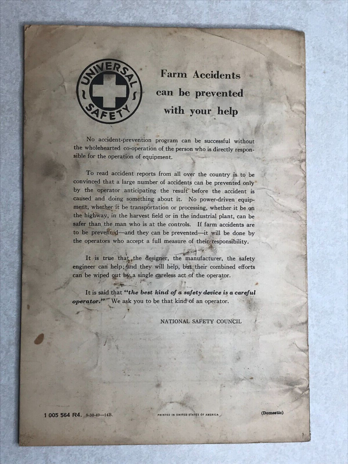 Farm Owners Manual 1949 IH McCormick Tractor Side Delivery Rake Enc Gear SBG194