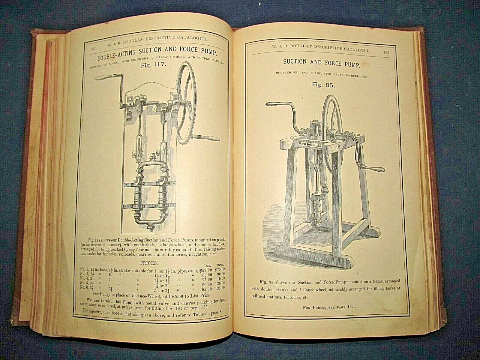 CATALOGUE-W & B DOUGLAS PUMPS, MIDDLETOWN, CT. 1887-1888, 319 PAGES.