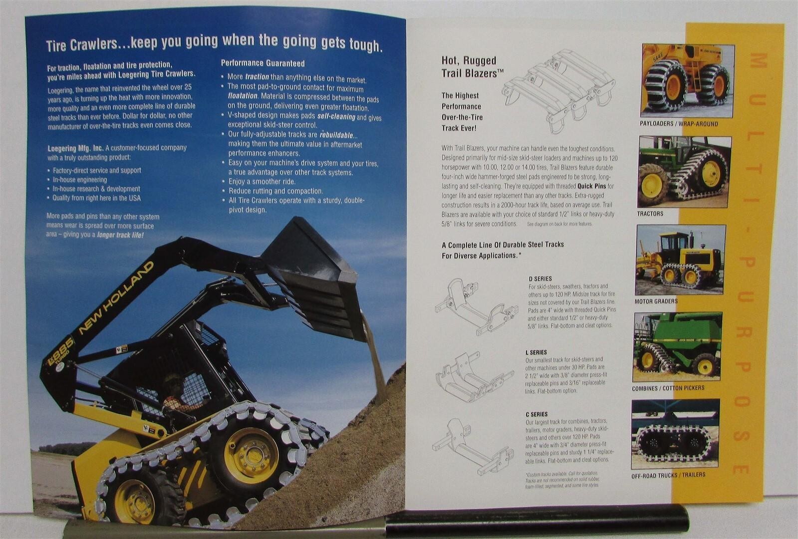 1990s Loegering Tire Crawlers Specifications Construction Sales Brochure