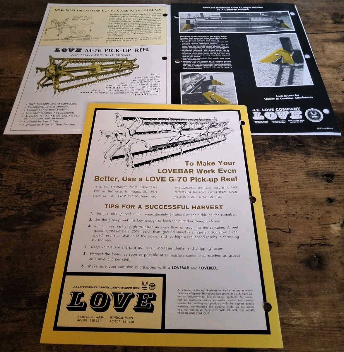 J.E. Love Company Lovebar And Love BeanSharks Brochures And Price List