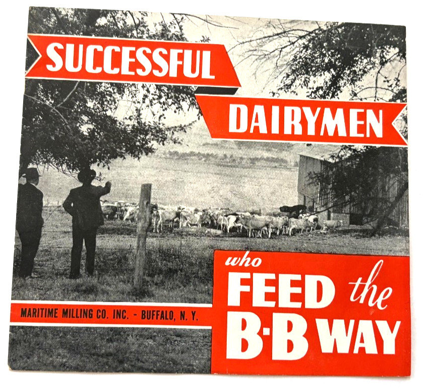 Mid-Century Booklet « Successful Dairymen » Maritime Milling Co. Buffalo,NY*