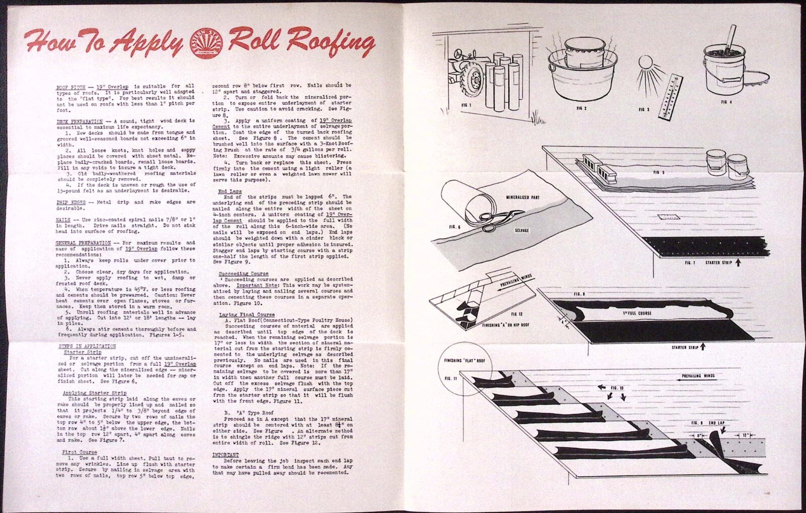 1950 Eastern States Farmers Insurance How to Apply 19&Prime; Roll Roofing Brochure