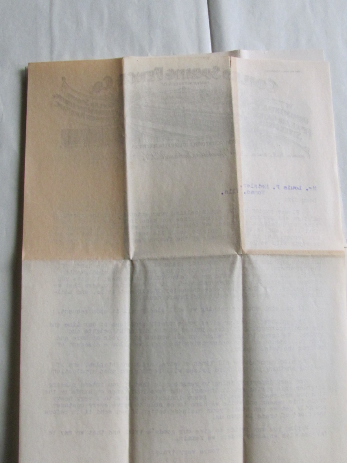 1906 COILED SPRING ORNAMENTAL FENCE WINCHESTER INDIANA LETTER & BROCHURE