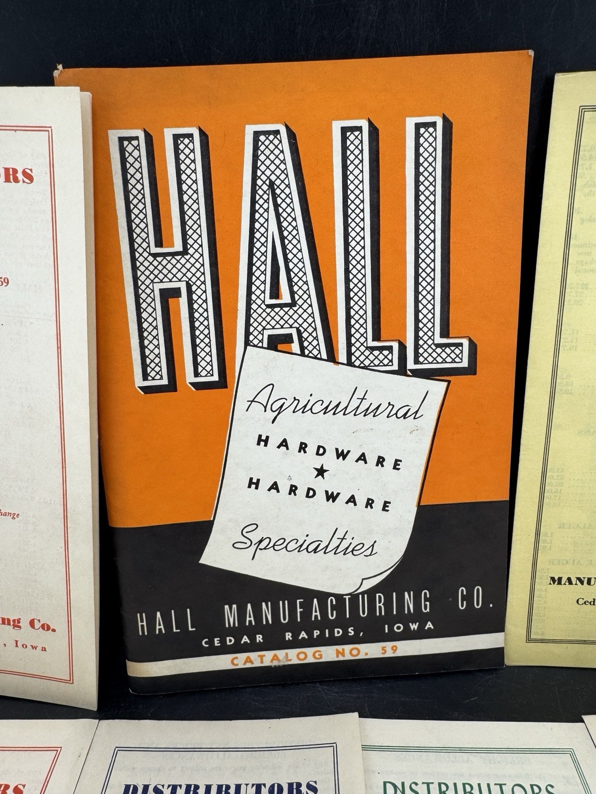 Specialty catalog HALL MANUFACTURING COMPANY Cedar Rapids IOWA W/ Others