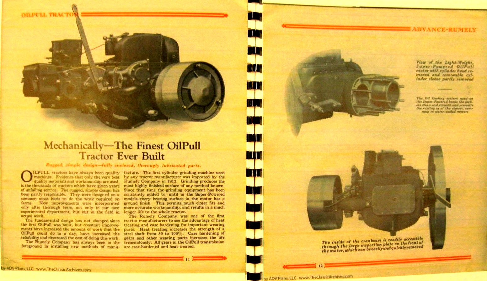 Vintage Rumely Oil Pull Tractor & Equipment Sales Catalogue All Models
