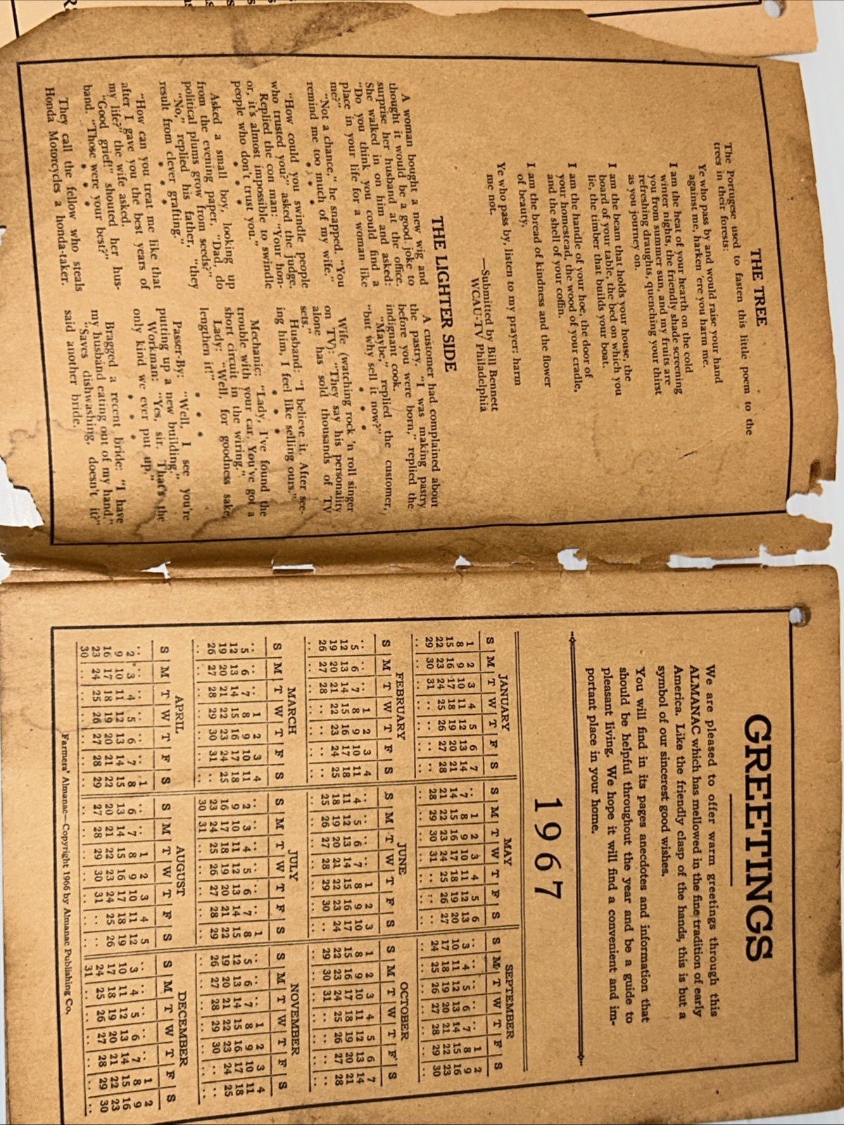 Set Of 2 Collectible 1967 Farmers Almanac Vol 150 -Different Title Pages