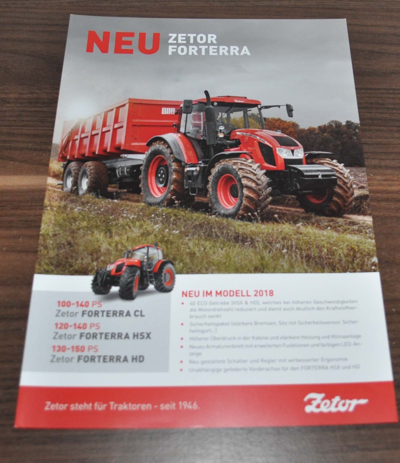 Zetor Forterra Tractor Specification Brochure Prospekt