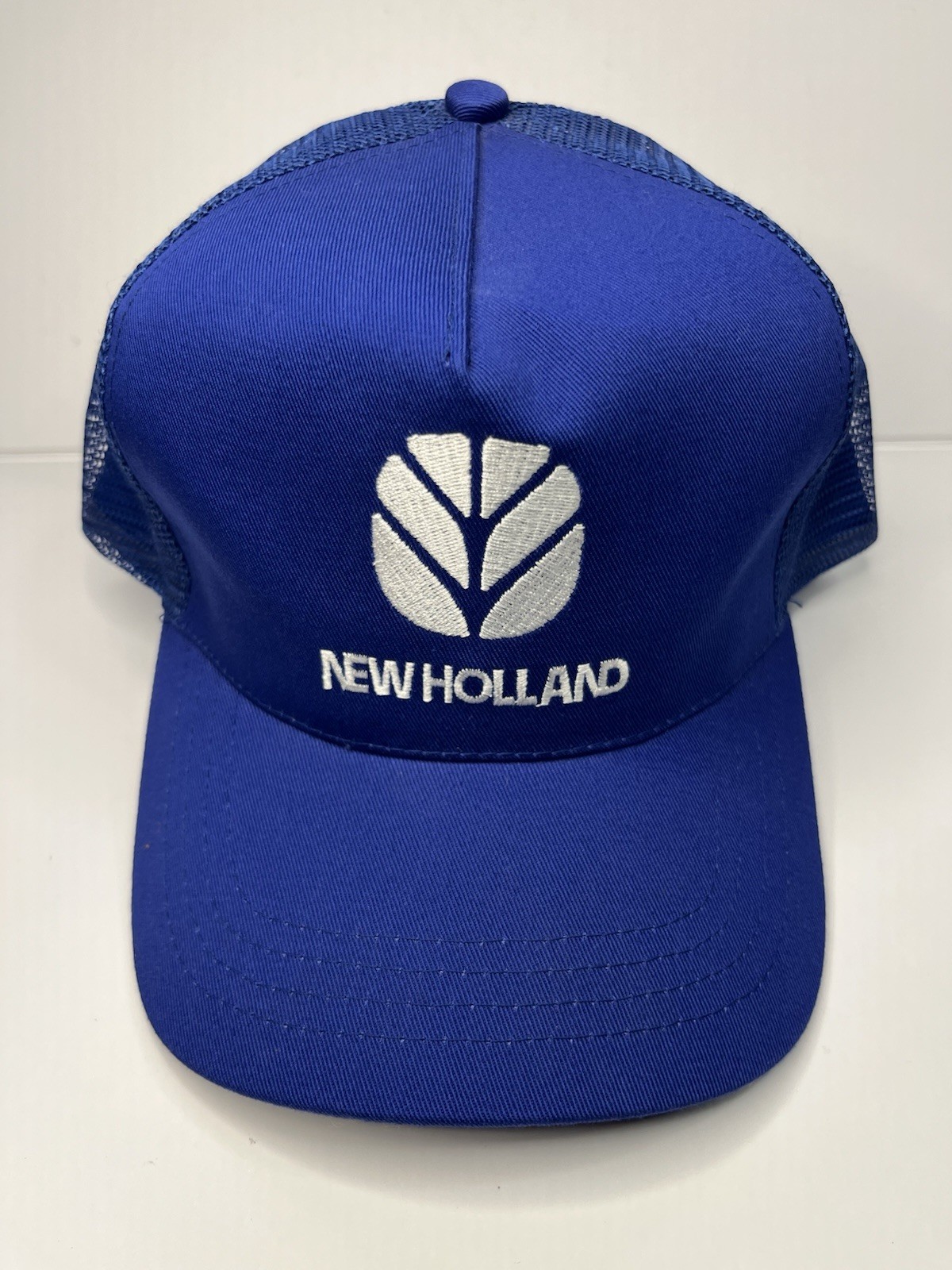 New Holland Trucker Embroidered Baseball Hat Blue Snap Back Adjustable Cap