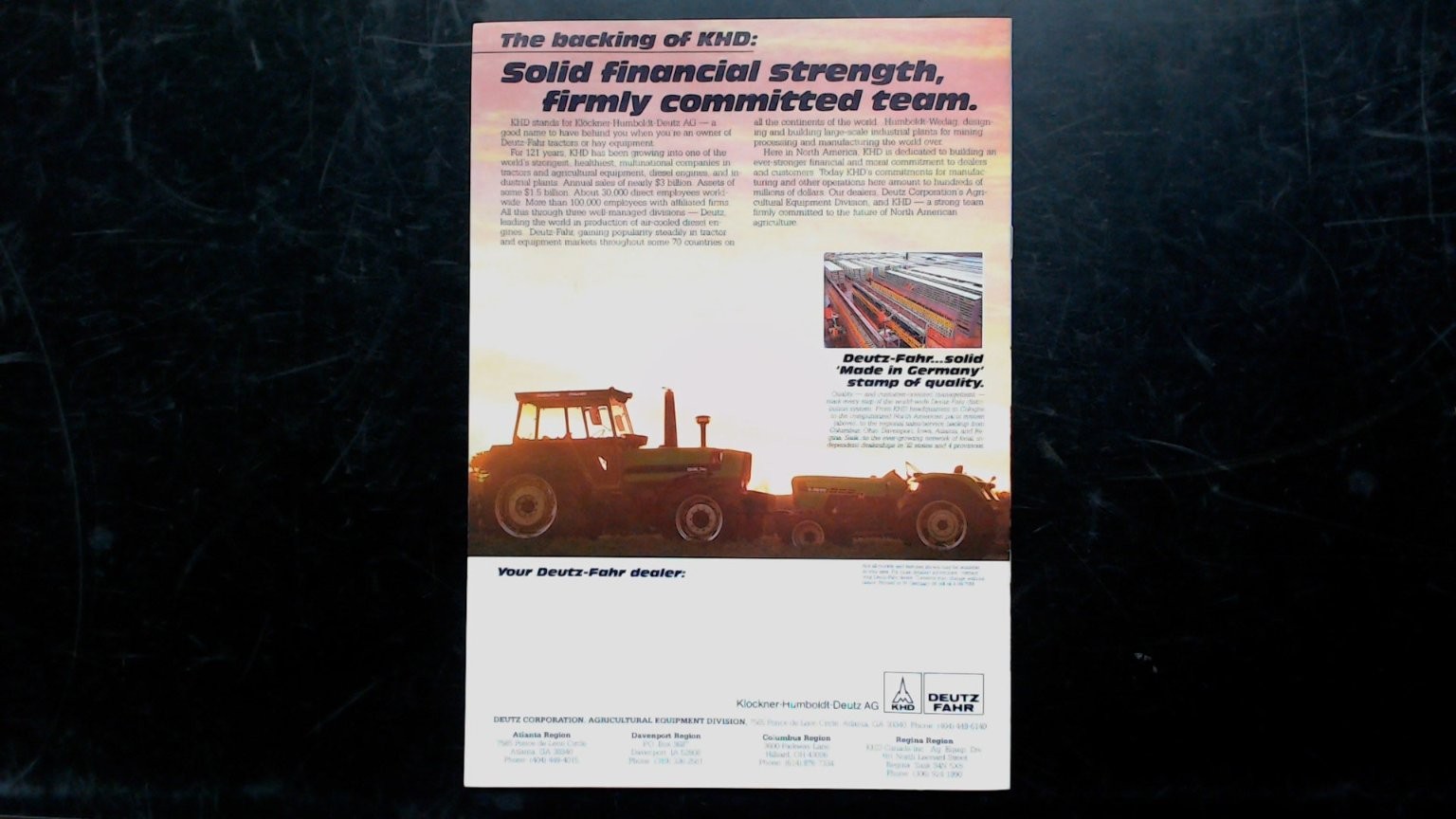 Deutz-Fahr DX Series Agricultural Brochure Vintage Tractor Advertising