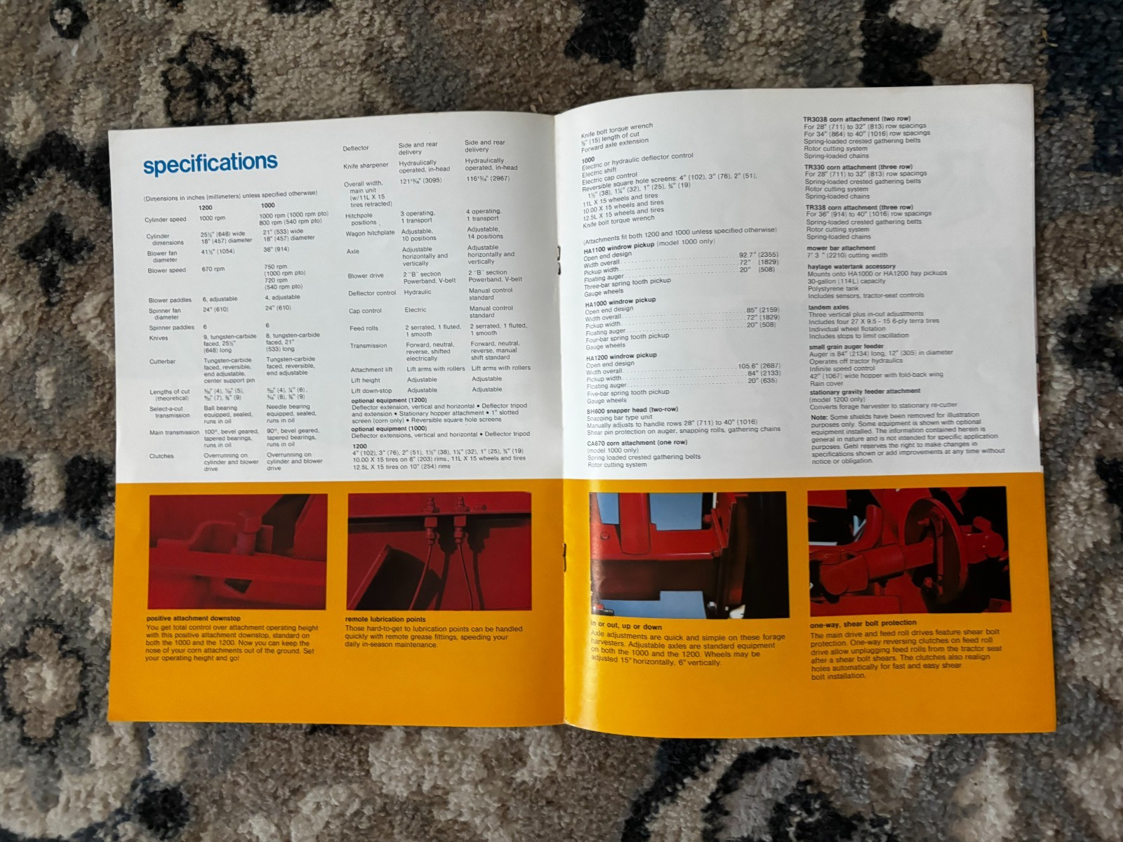 Gehl 1000 1200 Forage Harvester For 1979 Brochure DCPA26