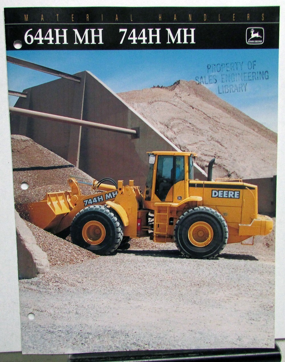 1999 John Deere 644H MH 744H MH Material Handler Specs Construction Brochure