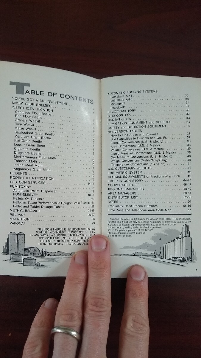 1988 Pestcon Pocket Guide for protection of seed and grain storage