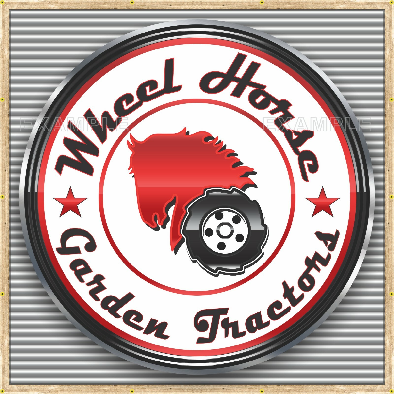 WHEEL HORSE LAWN AND GARDEN TRACTORS DEALER BANNER SIGN MURAL MED L XL XXL SIZES
