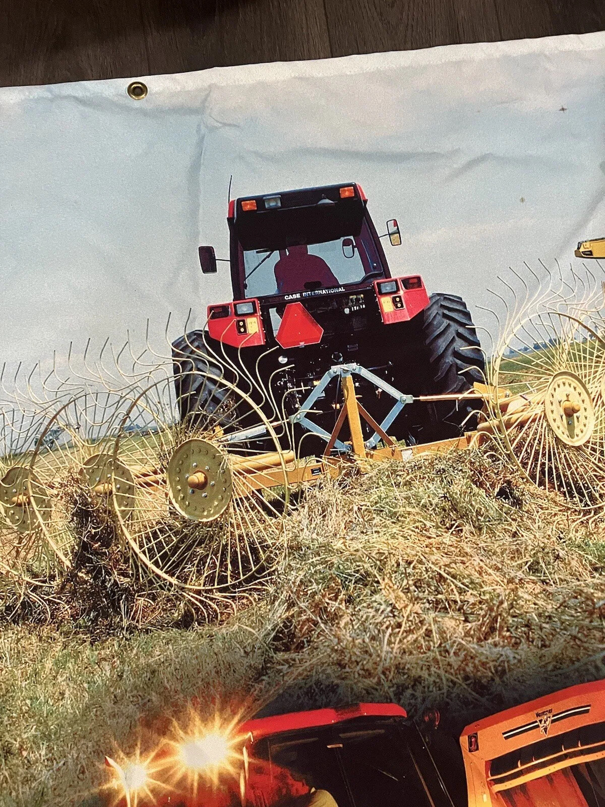 Rare Large 4’x9.5’ Vintage 2001 VERMEER AG Cloth Banner Sign Tractors Farming