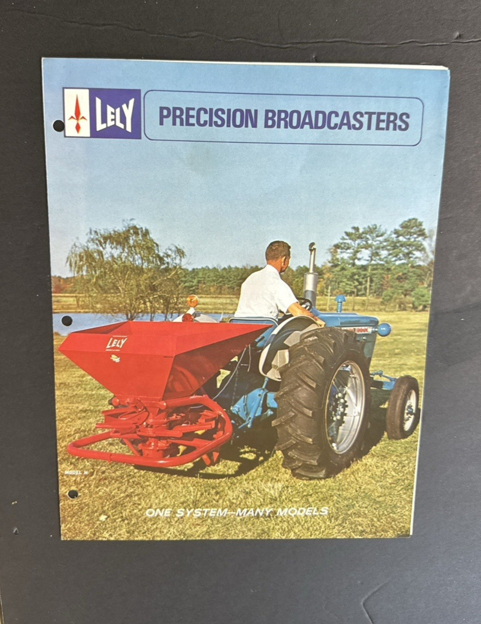 Lely Precision Broadcasters Sales Fold out Brochure Agriculture Farming Vintage