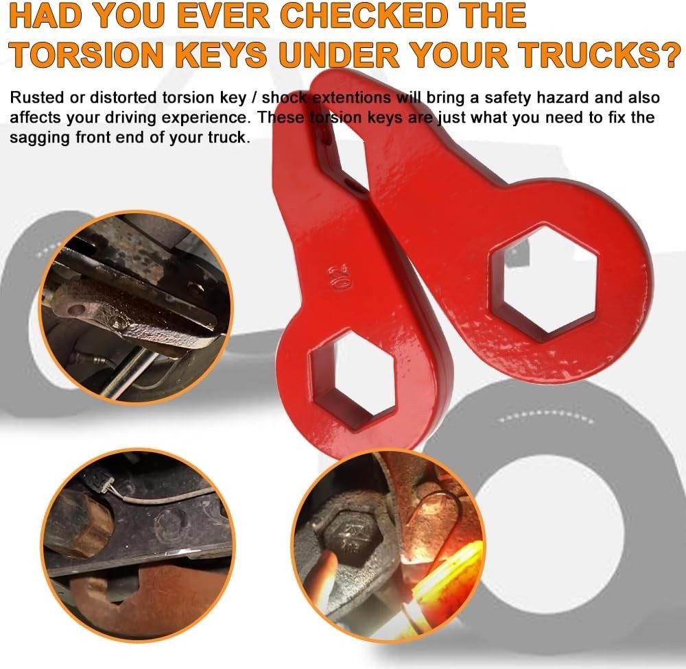 High Strength Forged Steel 1-3 Inch Lift Torsion Keys for Chevy/GMC Vehicles