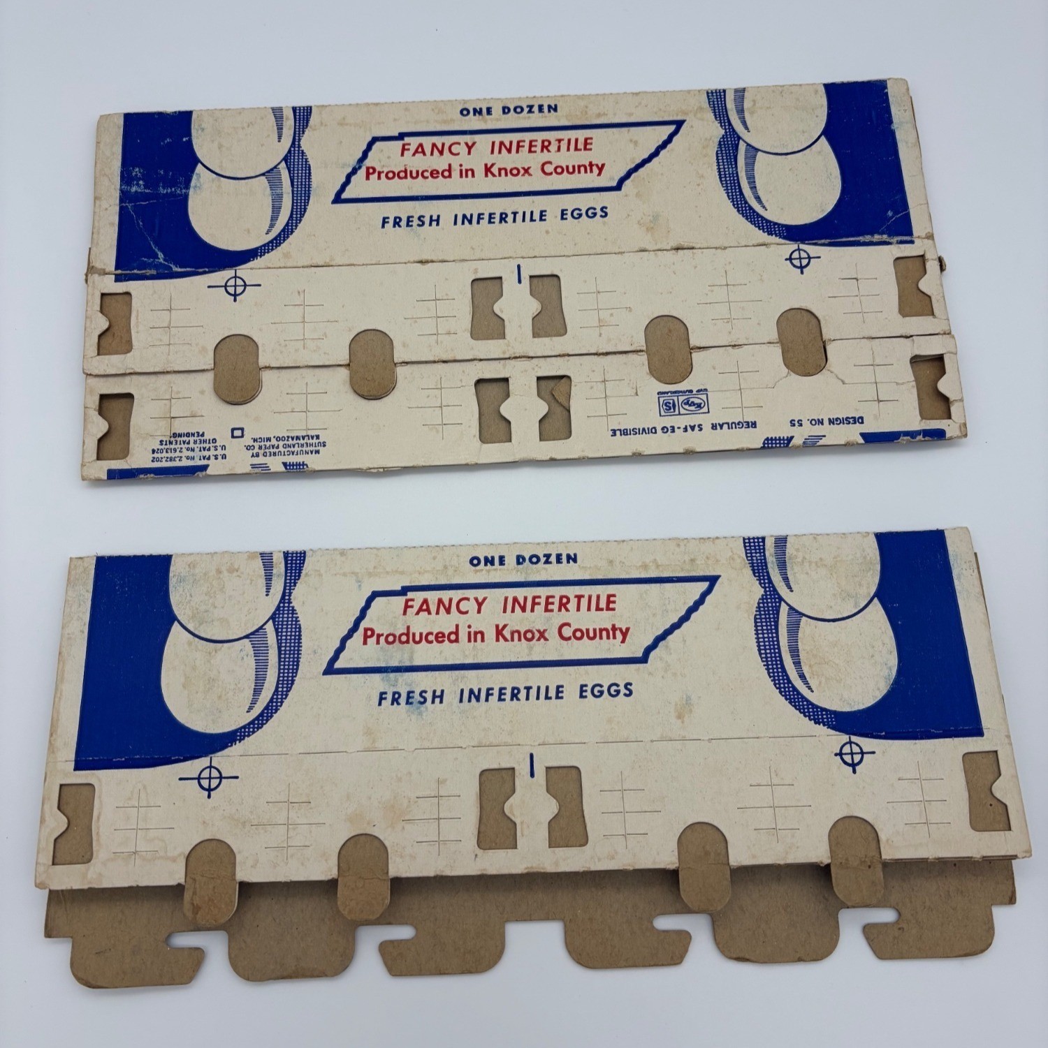 Vintage Scott&rsquo;s Egg Farm Knoxville TENN Egg Cartons Pair Grade A Medium Local Ad