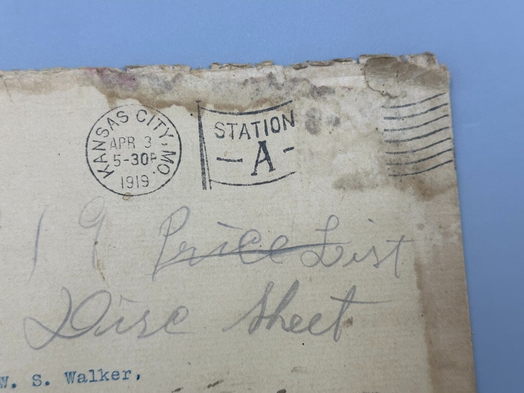1919 LANGDON FEEDER Kansas City Missouri FARM Advertise Postal Cover Price List