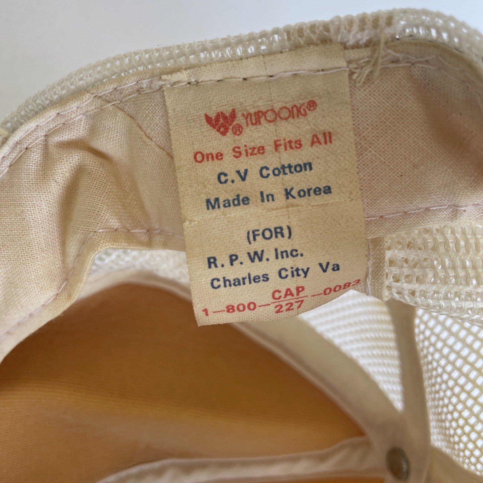 Wampler Longacre Corduroy Mesh Hat Snapback Cap Beige Yupoong