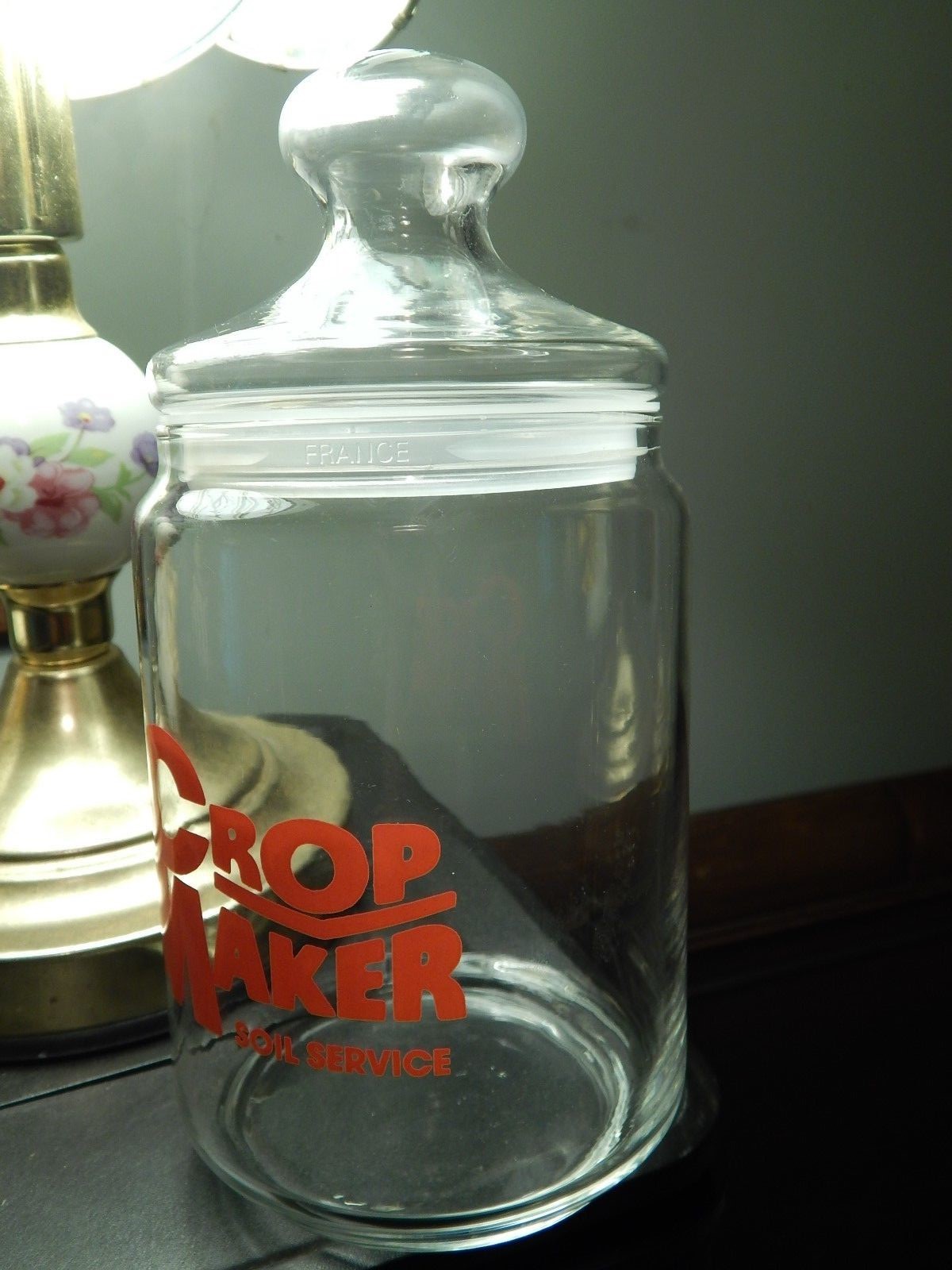 CROP MAKER Soil Service [est. 1964-&rsquo;99] Farm/Agriculture GLASS JAR + METAL PAIL