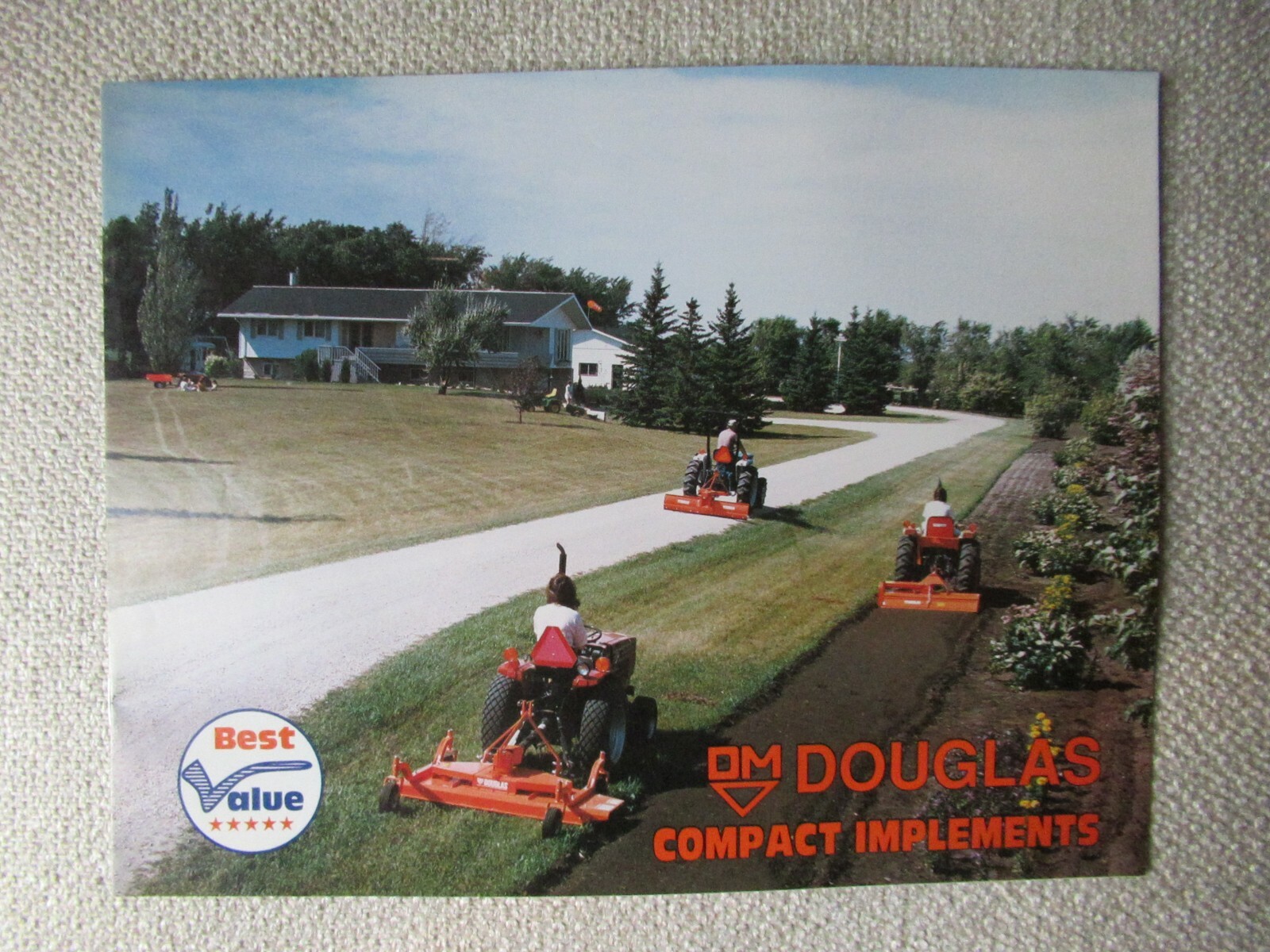 1988 DM Douglas compact implements brochure mower blade scraper roto tiller