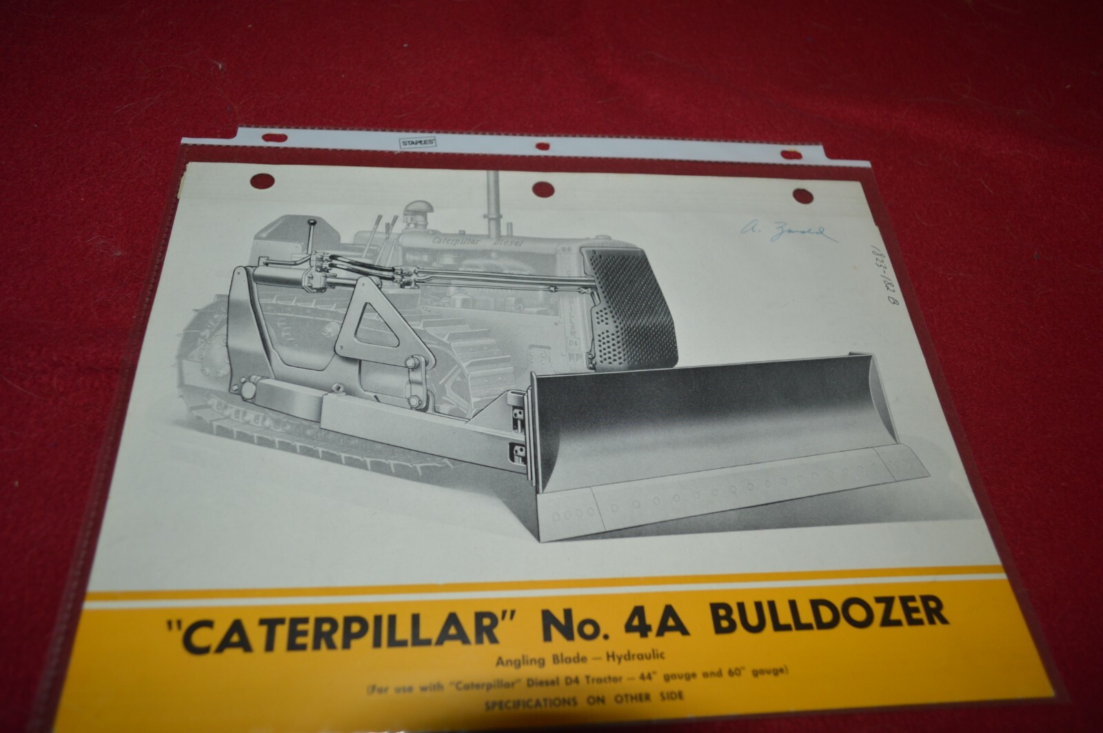 Caterpillar 4A Bulldozers For Dealer&rsquo;s Brochure AMIL16