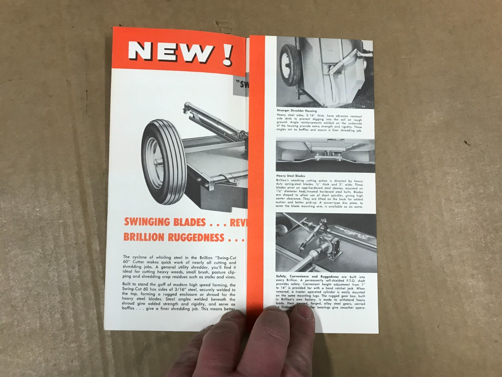 Vintage Brillion Swing-Cut 60 Salesman Brochure