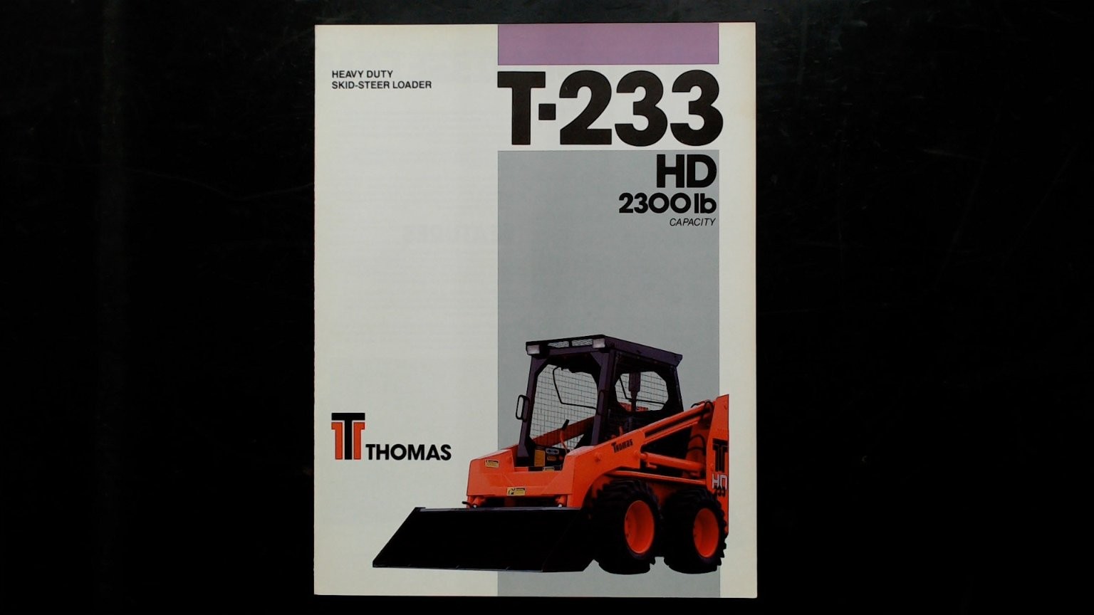 Thomas T-233 HD Skid-Steer Loader Brochure 1990 Agriculture