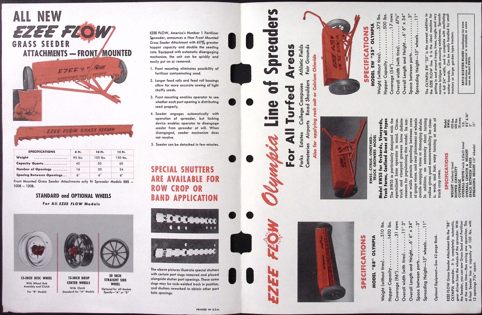 1959 Ezee Flow Fertilizer Application Equipment & Hydraulic Loaders Brochure